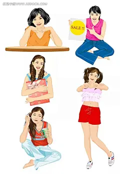 抱着礼物盒的卷发女生韩国插画PSD分层素材|PSD素材|绘画设计|卡通人物|漫画人物|人物插画|矢量人物|手绘人物|水彩插画|绘画海报设计|装饰绘画设计|绘画画册设计|绘画名片设计