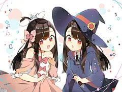 小魔女学园 同人图 插画 壁纸 | (◍′˘‵◍) 