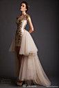 Krikor Jabotian 2014春夏婚纱礼服，独特的裁剪艺术与镶嵌工艺，精致华丽的阵容，释放出无与伦比的魅力。