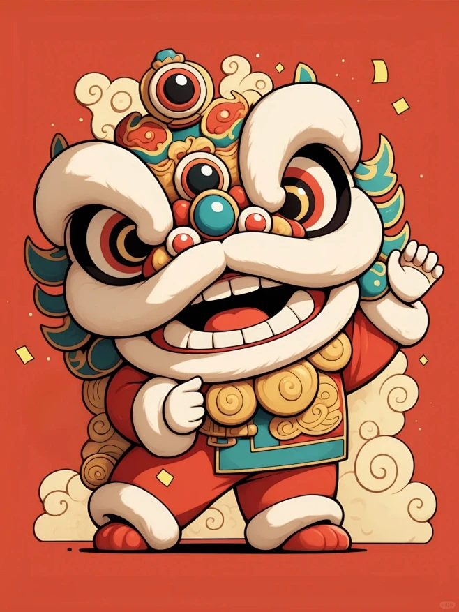 国风醒狮，狮狮如意~_2_墨染星尘_来自小红书网页版-花瓣网