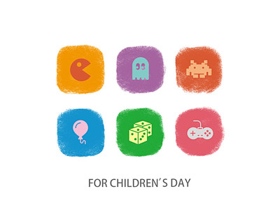 colorful icons 儿童节图标