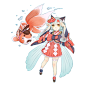阴阳师手游 金鱼姬 同人图 插画 壁纸 | 金鱼姬 | 半次元-第一中文COS绘画小说社区
