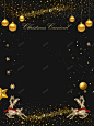 圣诞节麋鹿卡通黑金banner 圣诞节 新年 高清背景 背景 设计图片 免费下载 页面网页 平面电商 创意素材