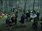 Picture of people in a snowstorm in Finland 