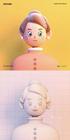 冬眠的小兔采集到c4d