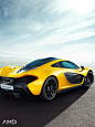 McLauren P1 Yellow car