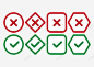 对错勾叉图标 页面网页 平面电商 创意素材
