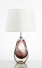 客厅卧室现代清新扭曲琉璃水晶台灯-淘宝网
