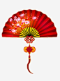 桃花盛开的扇子
