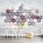纯色壁纸现代简约素色客厅电视背景北欧风格几何图形创意抽象墙纸
