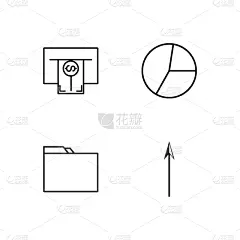 商务,轮廓,符号,极简构图,图表,床单,模板,布置