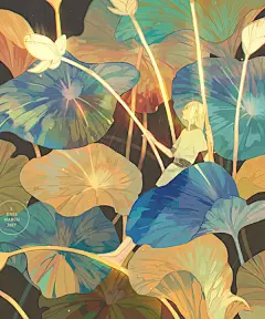 我在Loika的笔下画面之外，等着你的蓦然回首。少年与大自然最温柔 的一面相遇，碰撞出最舒适的色彩和光影#插画狂想# @品牌设计研究中心 @红烧设计鱼 @P大点S微博 ​​​​