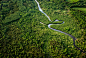 Oxbow River : Winding river in Southern Ontario.