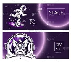 波士顿猎犬,小行星,太空头盔,宇航员,暗色,运动,狗,模板,小的,行星