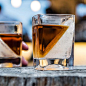 The Whiskey Wedge : Top-notch whiskey consumption emphasizes form and function, without compromising flavor or style. The Whiskey Wedge rocks glass keeps all of these desirable qualities in precise balance. These unique whiskey glasses include a specially