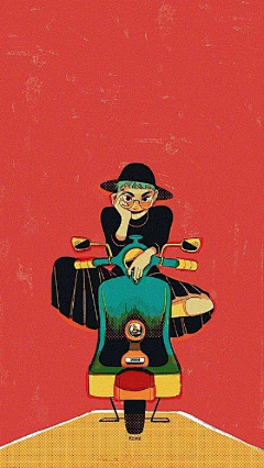 桑屿采集到纹理质感-插画