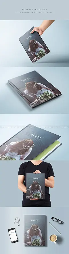 204款书籍画册杂志折页名片设计作品贴图ps样机素材国外设计模板合集下载_颜格视觉