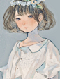 可爱的她 · 少女插画 
日本画师Twitter：orie  （转） ​​​​