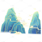 中国风中式国潮插画山水元素素材