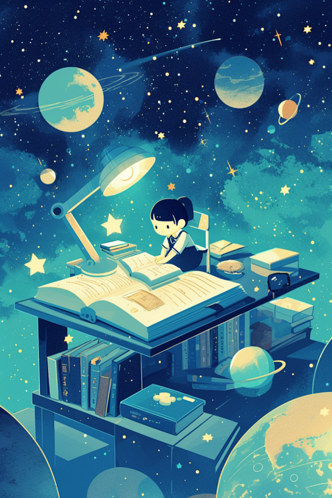 读书教育插图素材