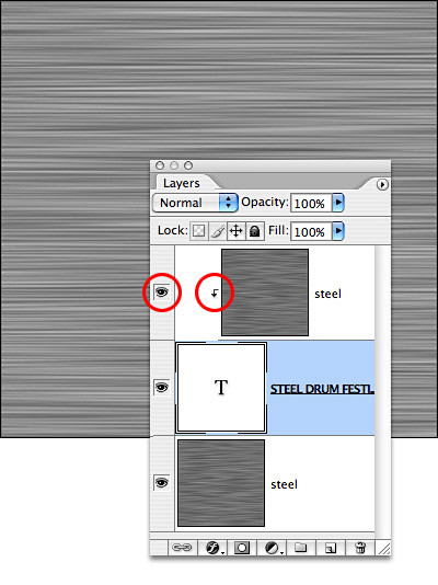 Beveled Steel Type