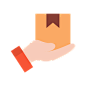 Delivery service free icon 手 送货 礼盒 礼物 打包 盒子