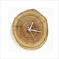 【图】【木呓·时间痕迹】创意实木年轮钟表静音扫描简约挂钟宜家风格 - 美丽说