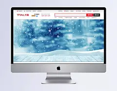 下雪天冰雪节大雪唯美蓝色海报背景|下雪天,冰雪节,大雪,唯美,蓝色