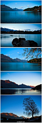  

新西兰瓦卡提波湖，蓝蓝的早晨。 



