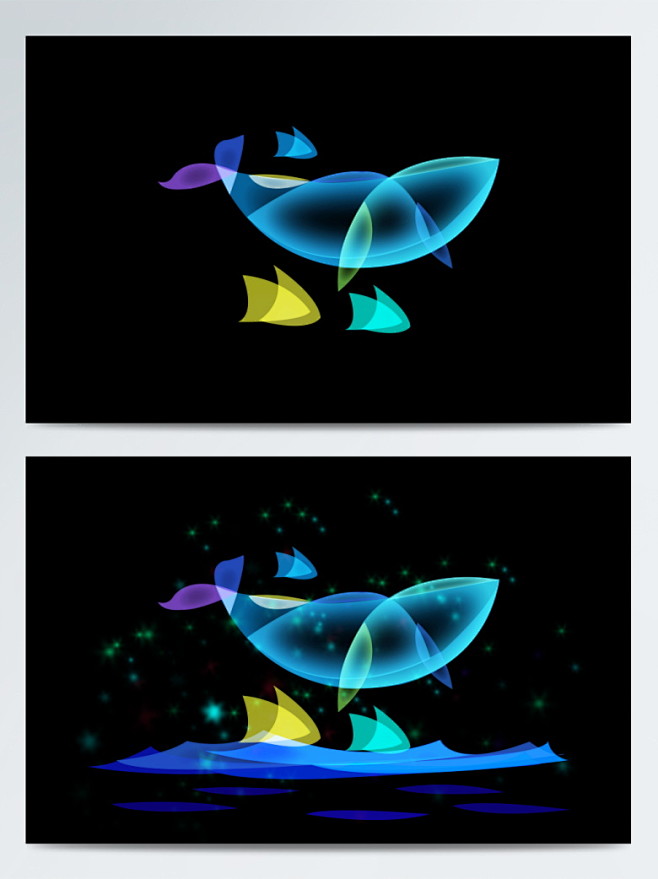星空唯美幻想之光流体渐变酷炫光动物 (3...