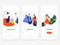 Onboarding illustration for reading APP. I hope you enjoy and communicate more. thank you.