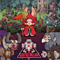 Cultist village, Alexandre Le Saux : Visual development  for a topview game on mobile, with cute animals using a dark magic.