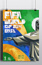 【世界杯海报】目前各种流行的设计风格都运用进去了，很有参考价值哟