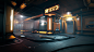 "Conios Sector 8 Corridor" Modular Sci-Fi Environment, Youri Hoek : Second section of my Conios environment. As I was experimenting with colors I really liked this black/yellow color scheme so after some balancing I decided to ultimately go with