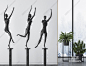 现代人物雕塑 舞者雕塑摆件 装饰品3D模型【ID:342594874】_知末3d模型网