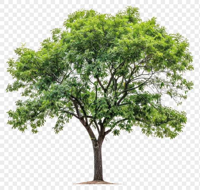 PNG Lush green tree isolated background-花瓣网