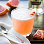 Pink Grapefruit cocktail with gin and elderflower liqueur