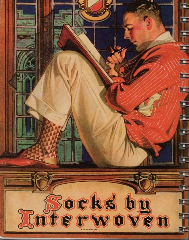 上世纪20年代的男士长筒丝袜广告（图1~...