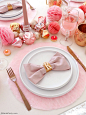 My Pink & Copper Christmas Party - easy styling, decor and table top party ideas for a girly millennial blush pink and metallic holiday tablescape! by BIrdsParty;com @birdsparty #pinkcopper #pinkchristmas #millennialpink #pinkholidaytable #pinktablesc