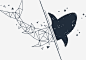 鲸鱼黑白花臂图案