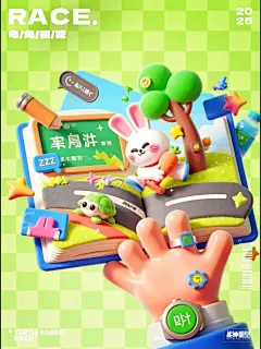 绝了！用AI搞定 “龟兔赛跑”开学海报【附教程】 - 小红书