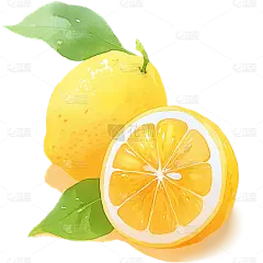 果蔬系列-通用-梦幻感水彩插画水果元素贴纸 