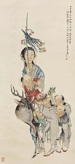 钱慧安——人物画欣赏   |   
钱慧安(1833-1911，初名贵昌,字吉生，号清溪樵子、退一老人，又号双管楼主。少时从民间画师学写真，早岁摹仇英、唐寅、陈洪绶，继学费丹旭、改琦、上官周等，更心追手摹《晚笑堂画传》，融会诸家之法。为&quot;豫园书画善会&quot;首任会长，海派代表性画家之一。
