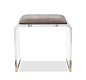 Brynn Stool - Grey Velvet