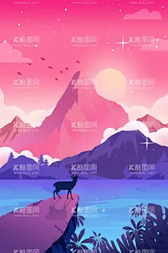 山水插画海报  - 源文件下载【酷图网】山水插画海报,山水海报素材,山川插画,古风人物山水,山水插画,古风山水插画,海报简笔画,山水插画素材,山水画广告,海报山水背景,唯美水杉插画,