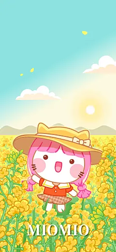 喵星少女油菜花手机壁纸