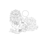 一头狮子_疯兎__插画师作品_涂鸦王国gracg.com