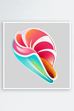 海螺贴图插画的美丽海洋之旅-众图网