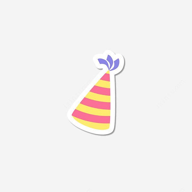 卡通手绘生日帽高清素材 2岁 卡通 周年...