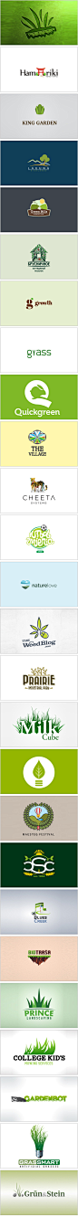 一组绿色植物元素的Logo设计.jpg